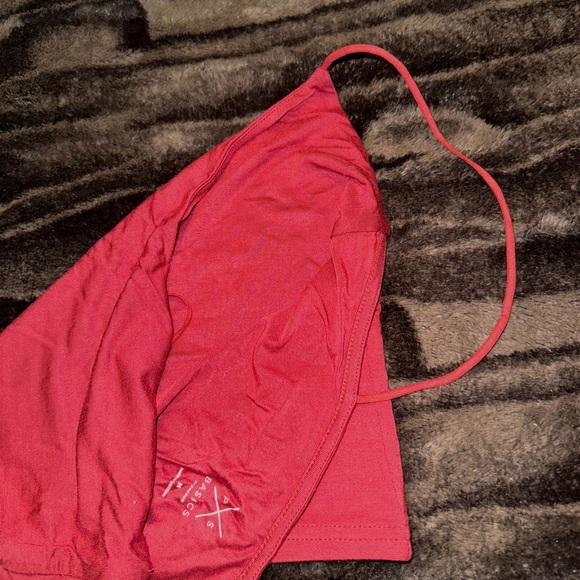 PS Basics by Pacsun Longline Easy Cropped Red Cami Top - Picture 5 of 7